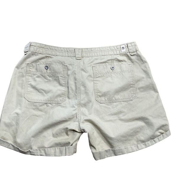 Levi’s Tan Khaki Color Rolled Hem Shorts Tonal Striped - Picture 2 of 14